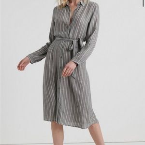 Size M - Lucky Brand Blair Stripe Midi Dress
